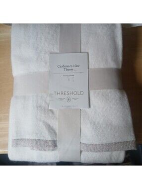 NWT Threshold cashmere-like throw